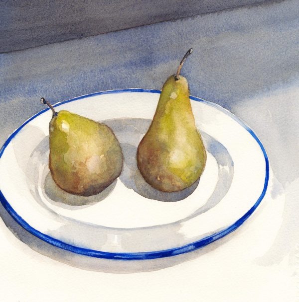 The perfect pear original print by Jackie Henderson