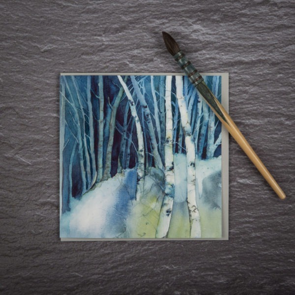 Winter Birches Card